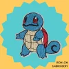 Cute Cartoon Blue Turtle Iron-on Embroidery