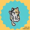 Grooming Cat Iron-on Embroidery