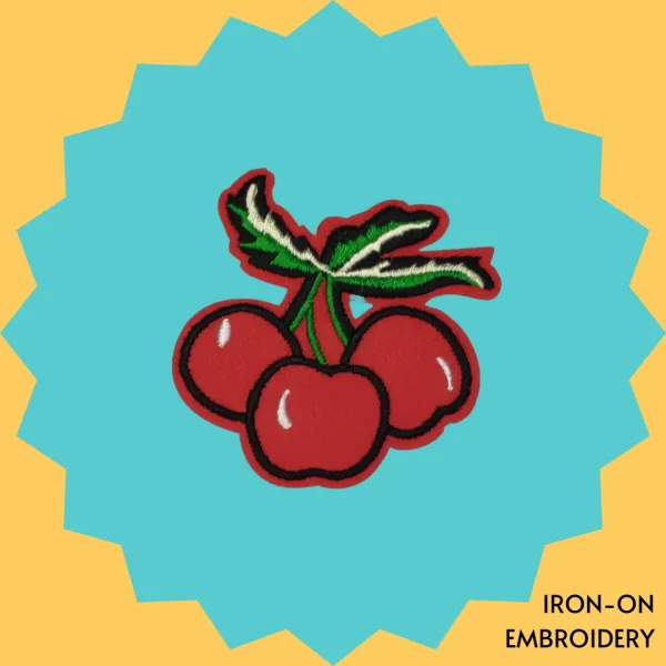 3 Cherries Iron-on Embroidery