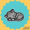Iron-On-Patch-705 Loaf Cat Sleeping Iron-on Embroidery