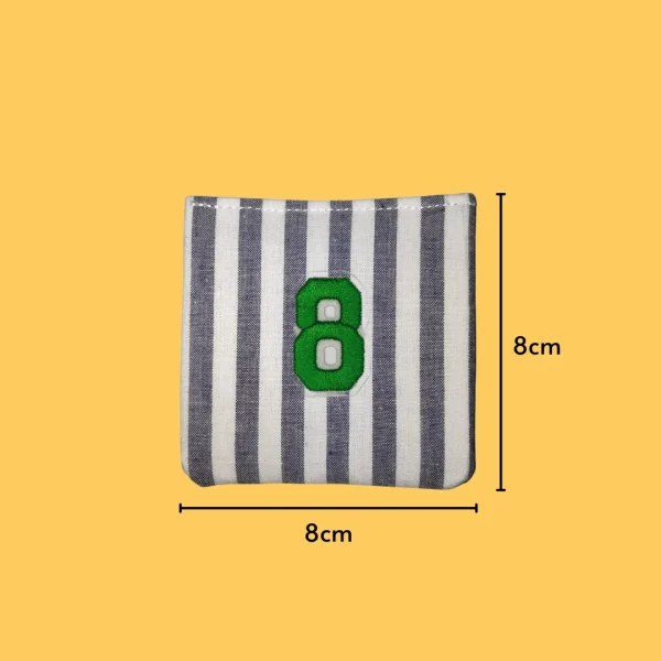 Green number '8' Iron-on Embroidery