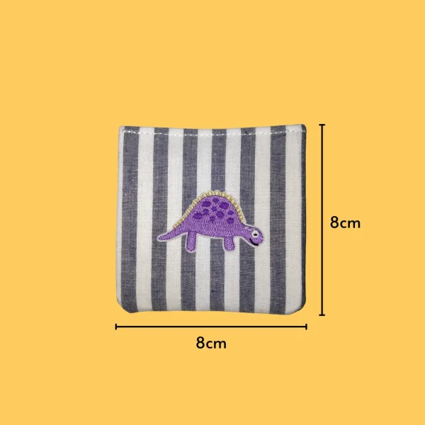 Purple Dino Iron-on Embroidery