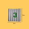 Green number '3' Iron-on Embroidery