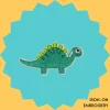 Green Dino Iron-on Embroidery