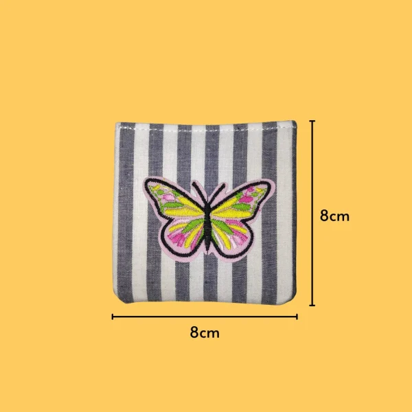 Pink Yellow Green Butterfly Iron-on Embroidery
