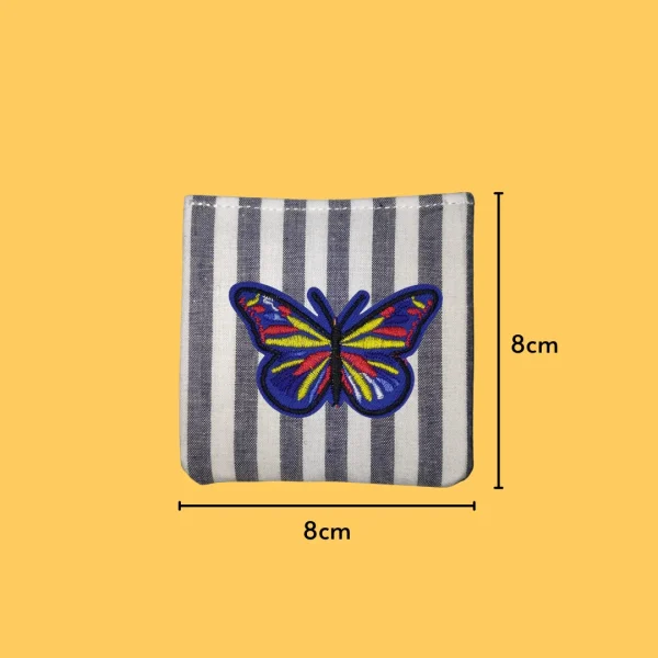 Blue Red Yellow Butterfly Iron-on Embroidery