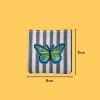 Blue Yellow Green Butterfly Iron-on Embroidery