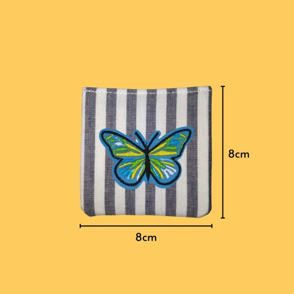 Blue Yellow Green Butterfly Iron-on Embroidery