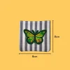 Green Yellow Butterfly Iron-on Embroidery