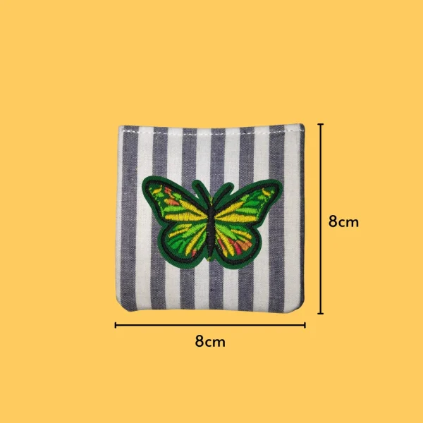 Green Yellow Butterfly Iron-on Embroidery