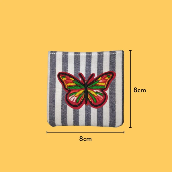 Red Green Butterfly Iron-on Embroidery