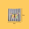 Cream Pink Yellow Butterfly Iron-on Embroidery