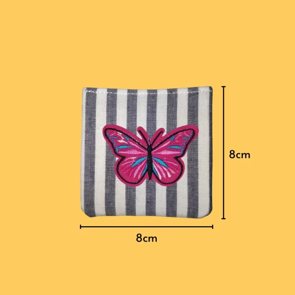 Pink Blue Butterfly Iron-on Embroidery