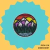 Sunset Mountain Iron-on Embroidery