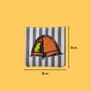 Orange Tent Iron-on Embroidery