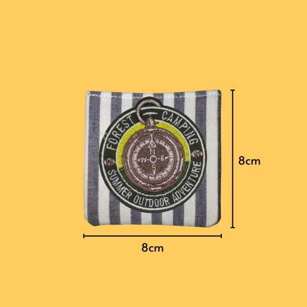 Forest Camping Compass Iron-on Embroidery