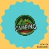 Green Camping Iron-on Embroidery