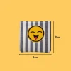 Iron-On-Patch-84 Cute curved smiling emoji Iron-on Embroidery