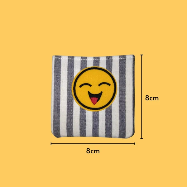 Iron-On-Patch-84 Cute curved smiling emoji Iron-on Embroidery