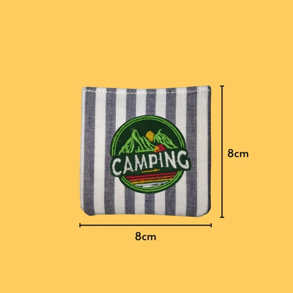 Green Camping Iron-on Embroidery