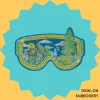 Mountain Landscape Goggles Iron-on Embroidery
