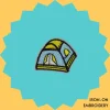 Blue Tent Iron-on Embroidery