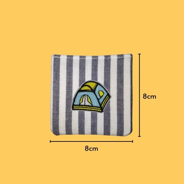 Blue Tent Iron-on Embroidery