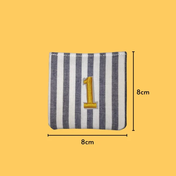 Yellow Number '1' Iron-on Embroidery