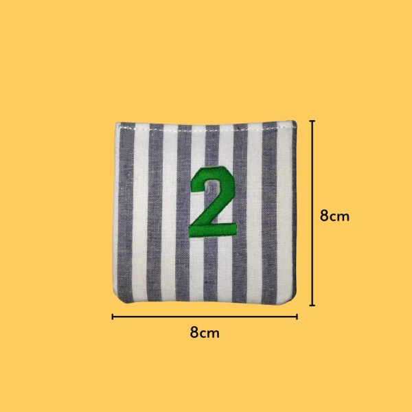 Green number '2' Iron-on Embroidery