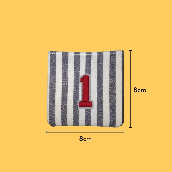Red Number '1' Iron-on Embroidery