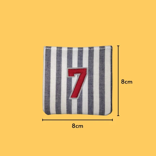Red Number '7' Iron-on Embroidery