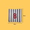 Red Number '8' Iron-on Embroidery