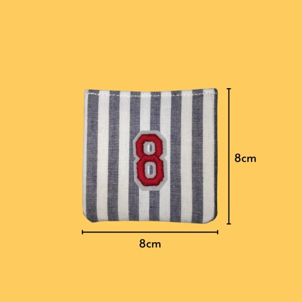 Red Number '8' Iron-on Embroidery