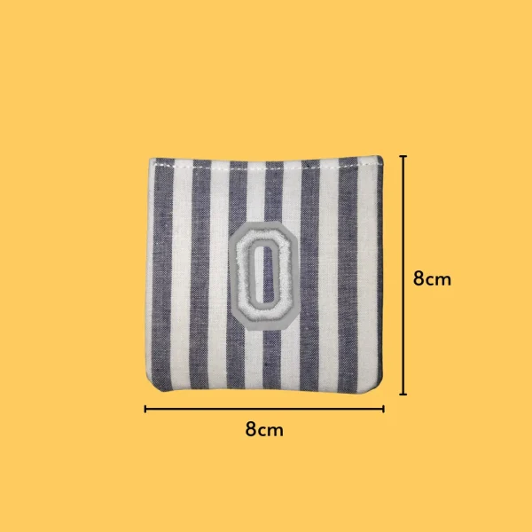 White Number '0' Iron-on Embroidery