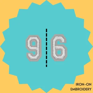 White Number '6' or '9' Iron-on Embroidery