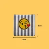 Smiling kissy face emoji Iron-on Embroidery