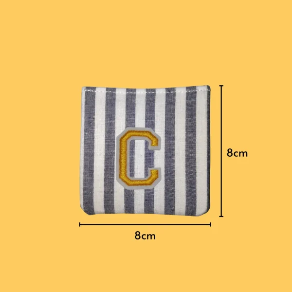 Yellow Letter 'C' Iron-on Embroidery