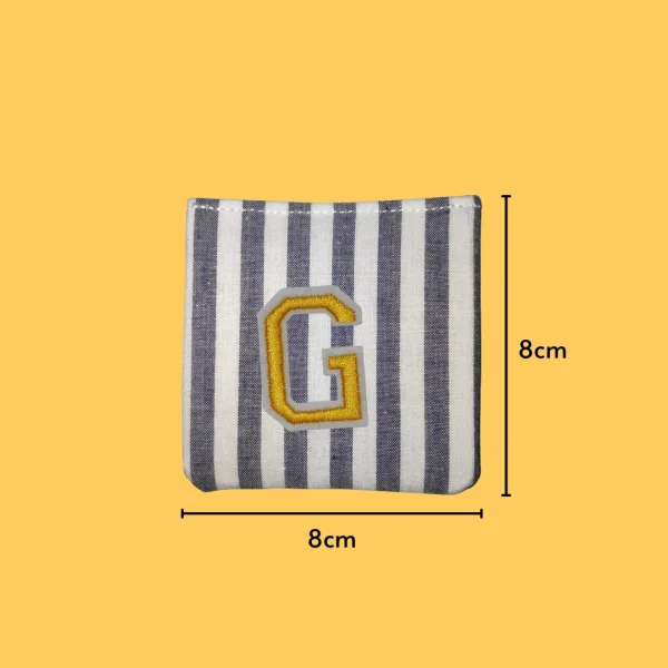 Yellow Letter 'G' Iron-on Embroidery