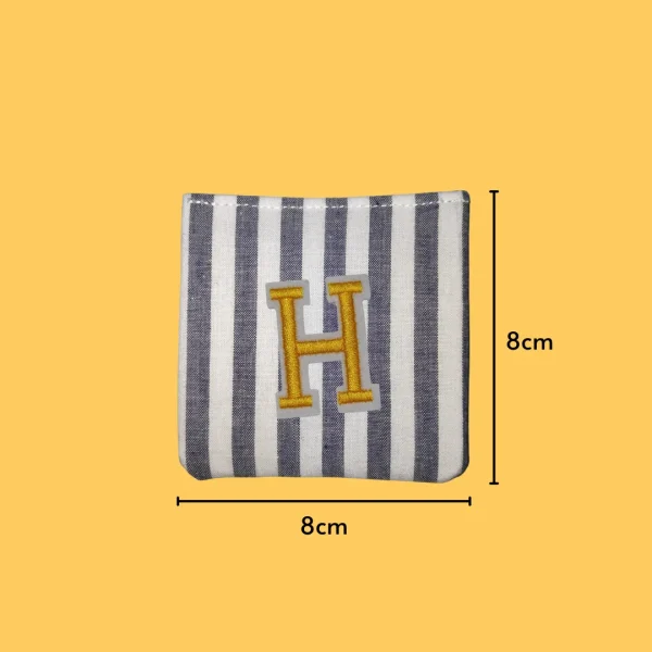 Yellow Letter 'H' Iron-on Embroidery