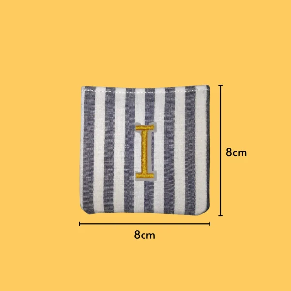 Yellow Letter 'I' Iron-on Embroidery