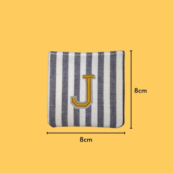 Yellow Letter 'J' Iron-on Embroidery