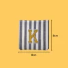 Yellow Letter 'K' Iron-on Embroidery