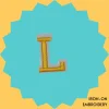 Yellow Letter 'L' Iron-on Embroidery