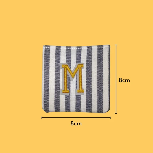 Yellow Letter 'M' Iron-on Embroidery