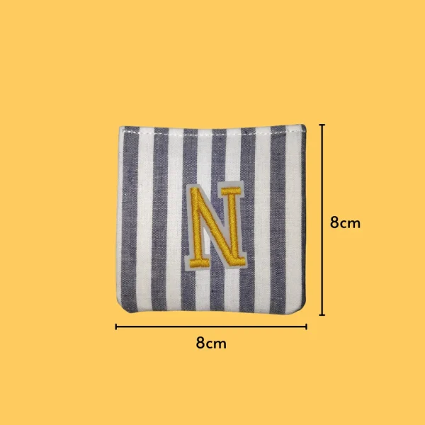 Yellow Letter 'N' Iron-on Embroidery