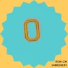 Yellow Letter 'O' Iron-on Embroidery
