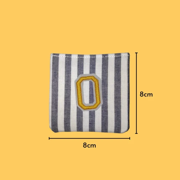Yellow Letter 'O' Iron-on Embroidery