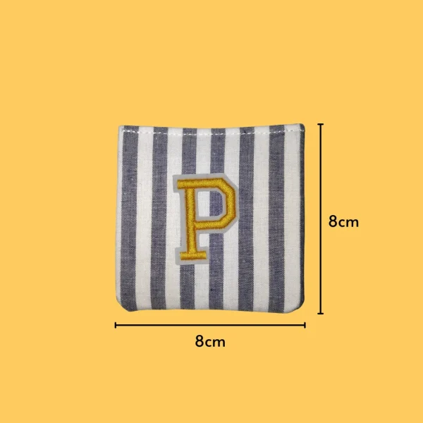 Iron-On-Patch-936 Yellow Letter 'P' Iron-on Embroidery