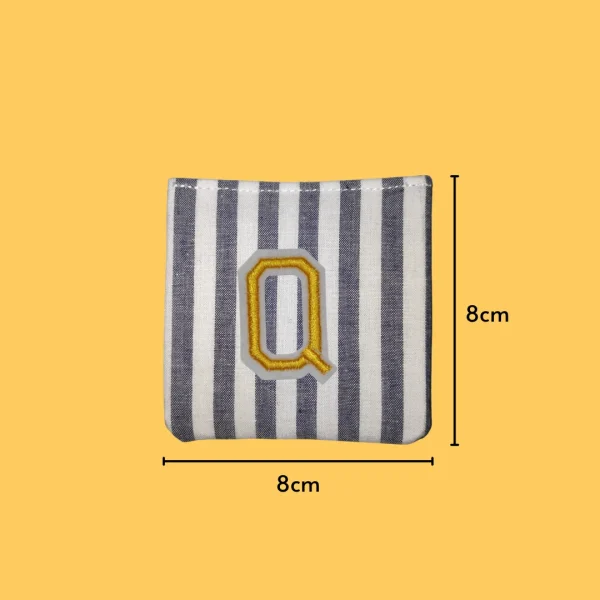 Yellow Letter 'Q' Iron-on Embroidery