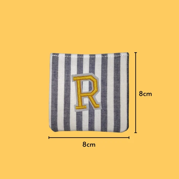 Yellow Letter 'R' Iron-on Embroidery